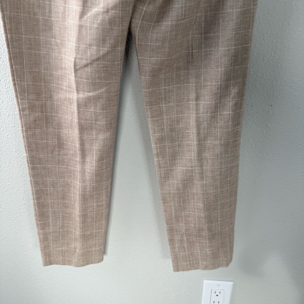 Veronica Beard Renzo Cropped Pants Plaid Brown Business Casual Women’s Size 0 - Picture 12 of 14